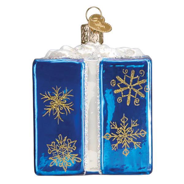 Ornament - Blown Glass - Hanukkah Gift Box