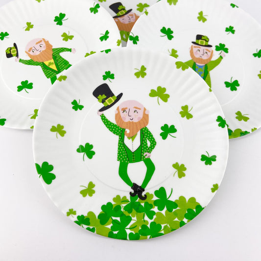 Plate - "Paper Plate" - 7.5" - Big Hat Off Leprechaun