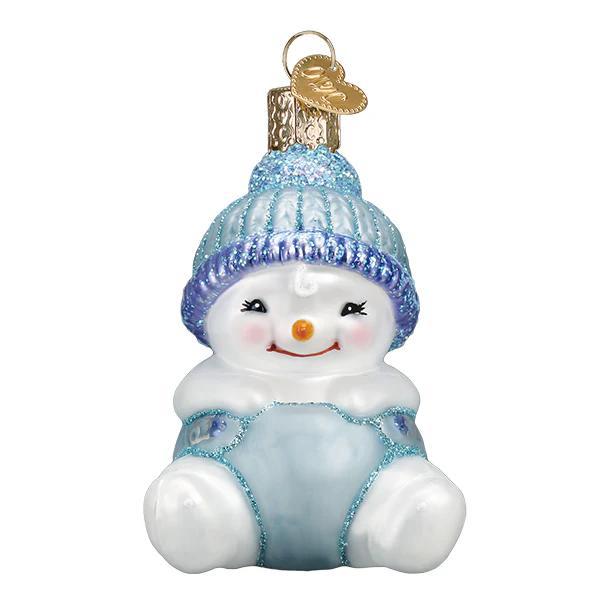 Ornament - Blown Glass - Snow Baby Boy