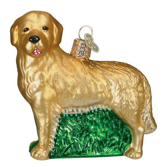 Ornament - Blown Glass - Golden Retriever