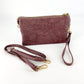 4 in 1 Handbag - Crossbody/Clutch/Wristlet - Violet