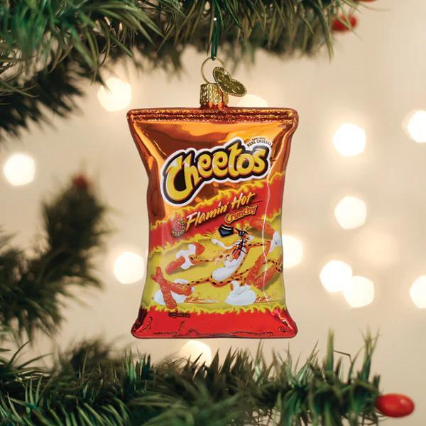 Ornament - Blown Glass - Flamin' Hot Cheetos