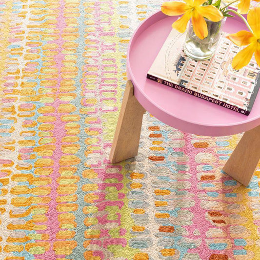 Rug - Micro Hooked Wool - Paint Chip Confetti