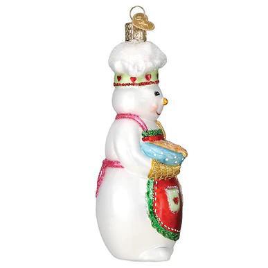 Ornament - Blown Glass - Snow Woman Chef