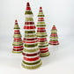 Decoration - Ceramic Tree - 11" - Retro Red & Green