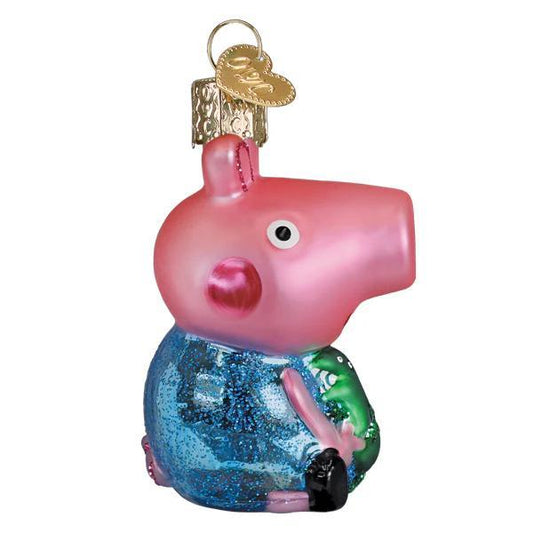 Ornament - Blown Glass - George Pig