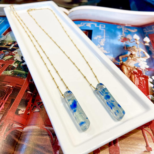Necklace - Mosaic Reclaimed Glass - Ocean