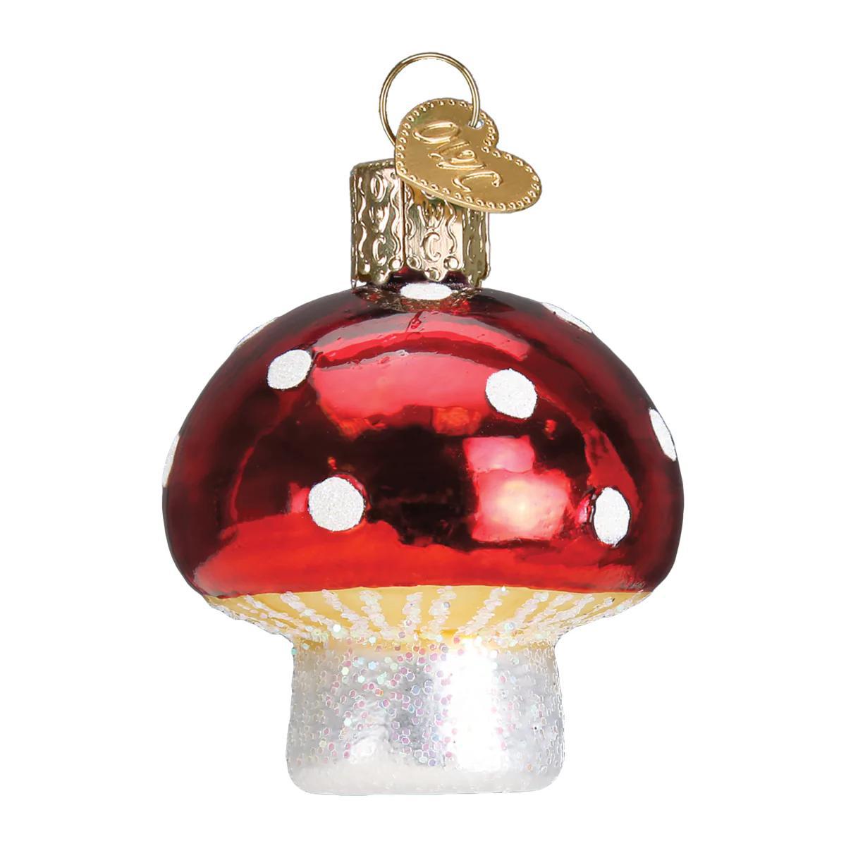 Ornament - Blown Glass - Lucky Mushroom