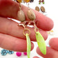 Earrings - Vintage Bead Originals - Green Leaf