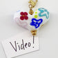 Pendant - Retro Floral Heart - Glass & Goldfill (Video)