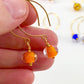 Earrings - Encased Orange - Glass & Goldfill (Video)