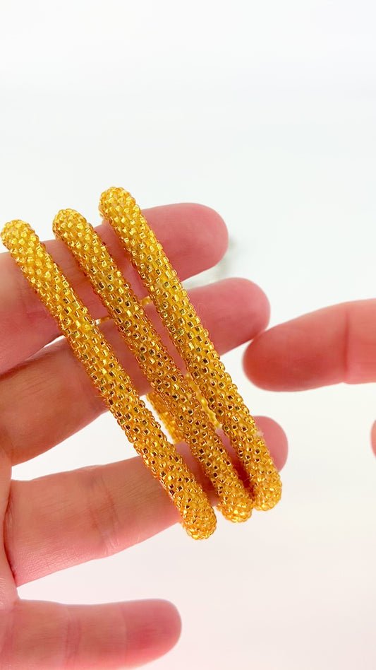 Bracelet - Roll On - Gold Beads