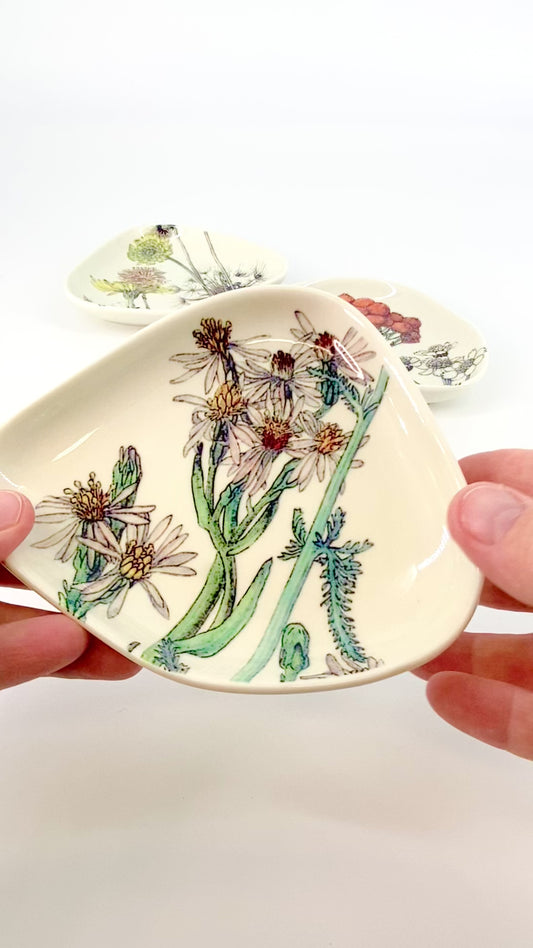 Dish - Glazed Ceramic - mixed floral