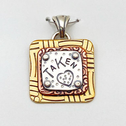 Pendant - Taken (Heart) - Small Square