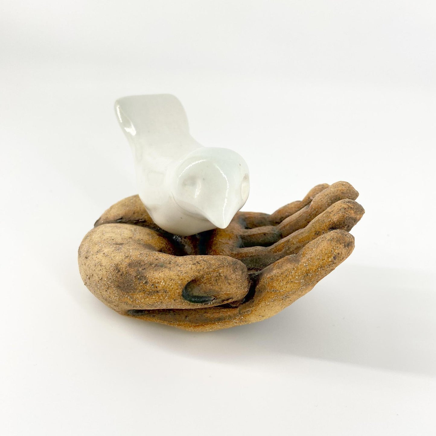 Sculpture - Bird on Hand (Small) - Ceramic