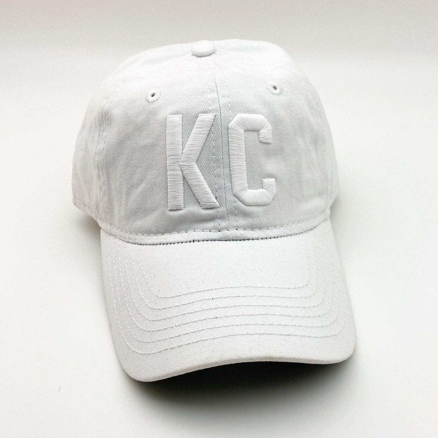 Ballcap - KC - White on White
