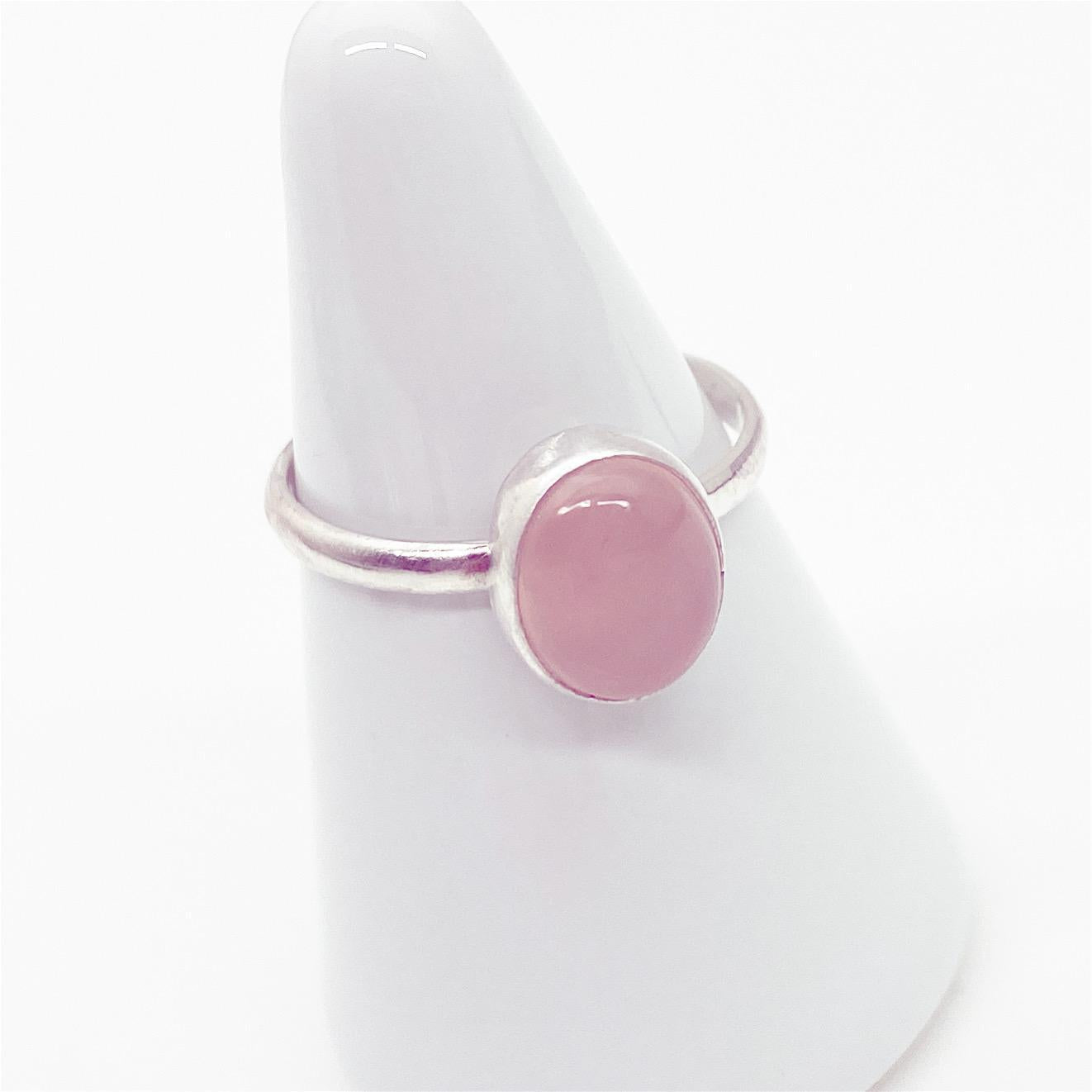 Ring - Pink Chalcedony in Sterling