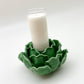 Candle Holder - Ruffled Leaves - Ceramic