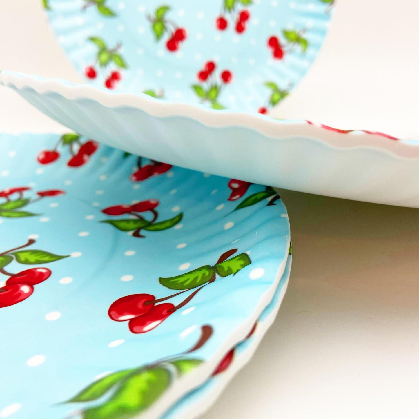 Plate - Melamine "Paper Plate" - Cherries