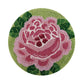 Pillow - Round Pink Flower - Hooked Wool