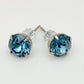 Stud Earrings - Real Crystals in Sterling Silver Bezel