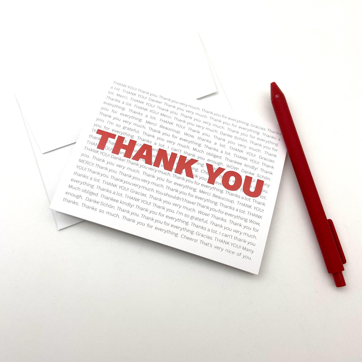 Greeting Card - "Thank You" on Thank Yous