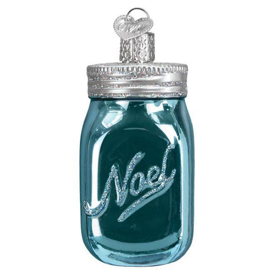 Ornament - Blown Glass - Mason Jar