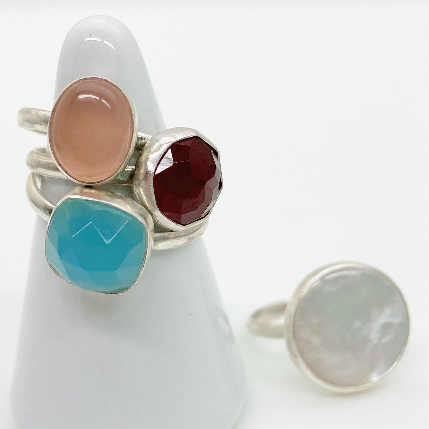 Ring - Pink Chalcedony in Sterling