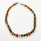 Necklace - Animal Print Glass Beads - Handmade Glass - 18"