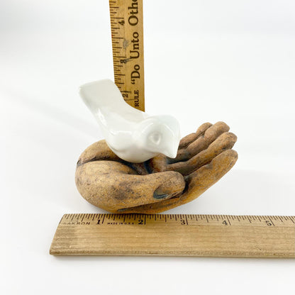 Sculpture - Bird on Hand (Small) - Ceramic