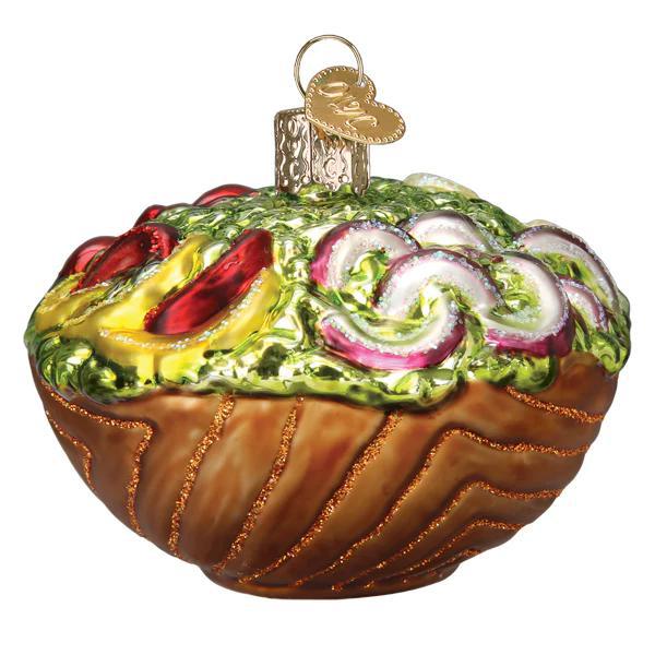 Ornament - Blown Glass - Bowl of Salad