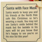 Ornament - Blown Glass - Masked Santa