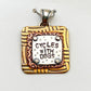 Pendant - Cycles With Dogs - Small Square