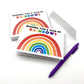 Card Set - "Wishing You a Year of Rainbows" - Pack of 10 - Printed