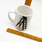 Mug - Black & White Ceramic - Ladder