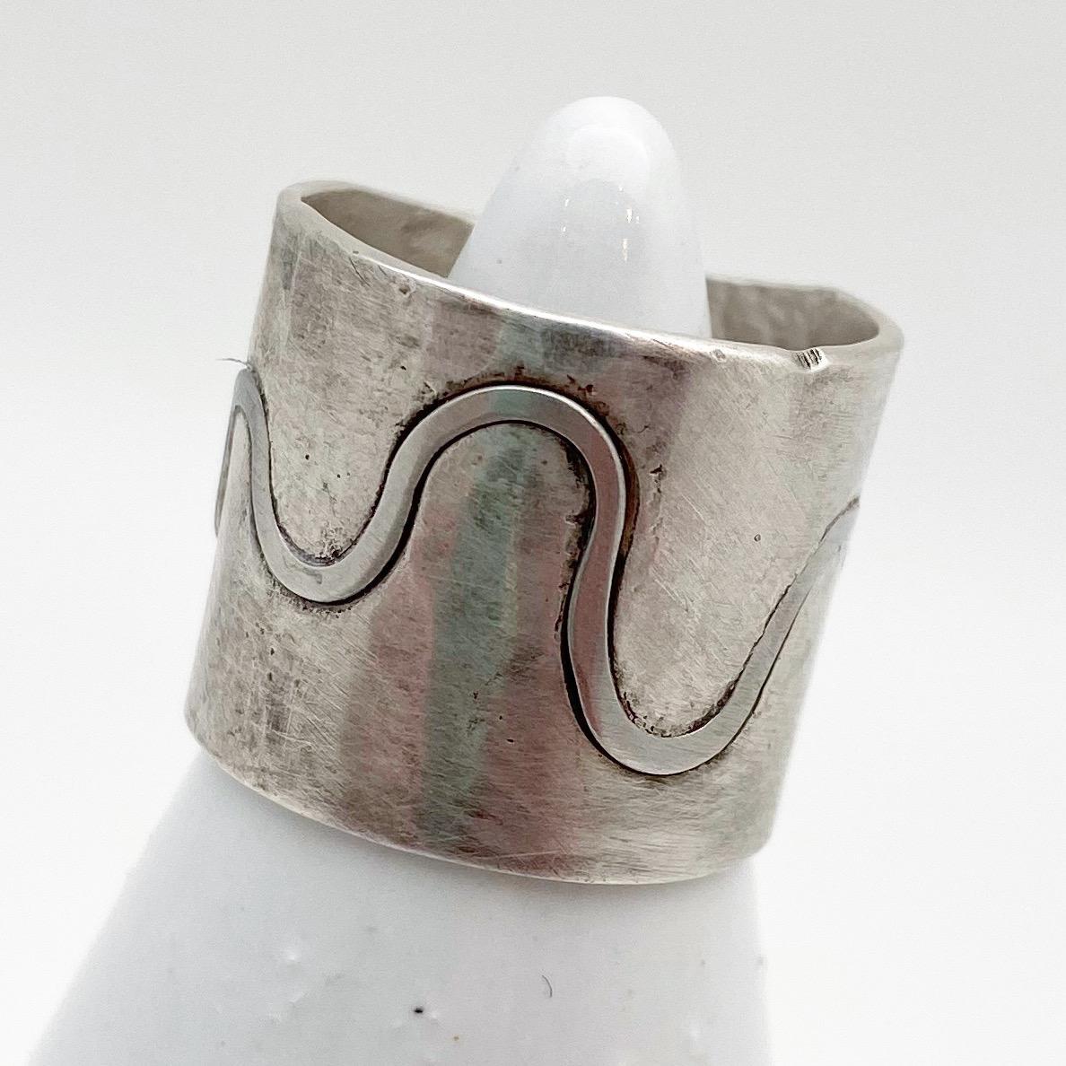 Ring - Sterling with Platinum Roller Coaster