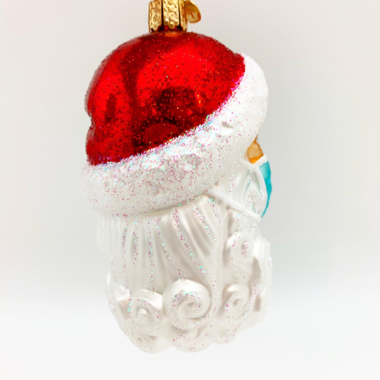 Ornament - Blown Glass - Masked Santa