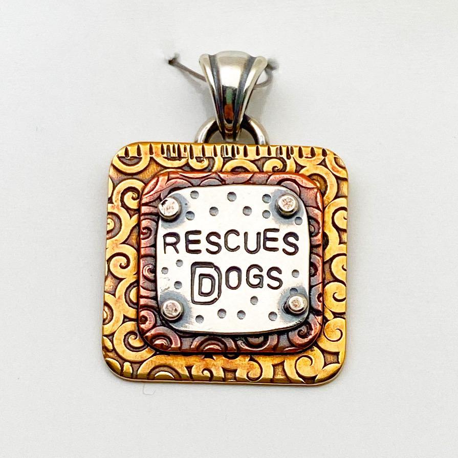 Pendant - Rescues Dogs - Small Square