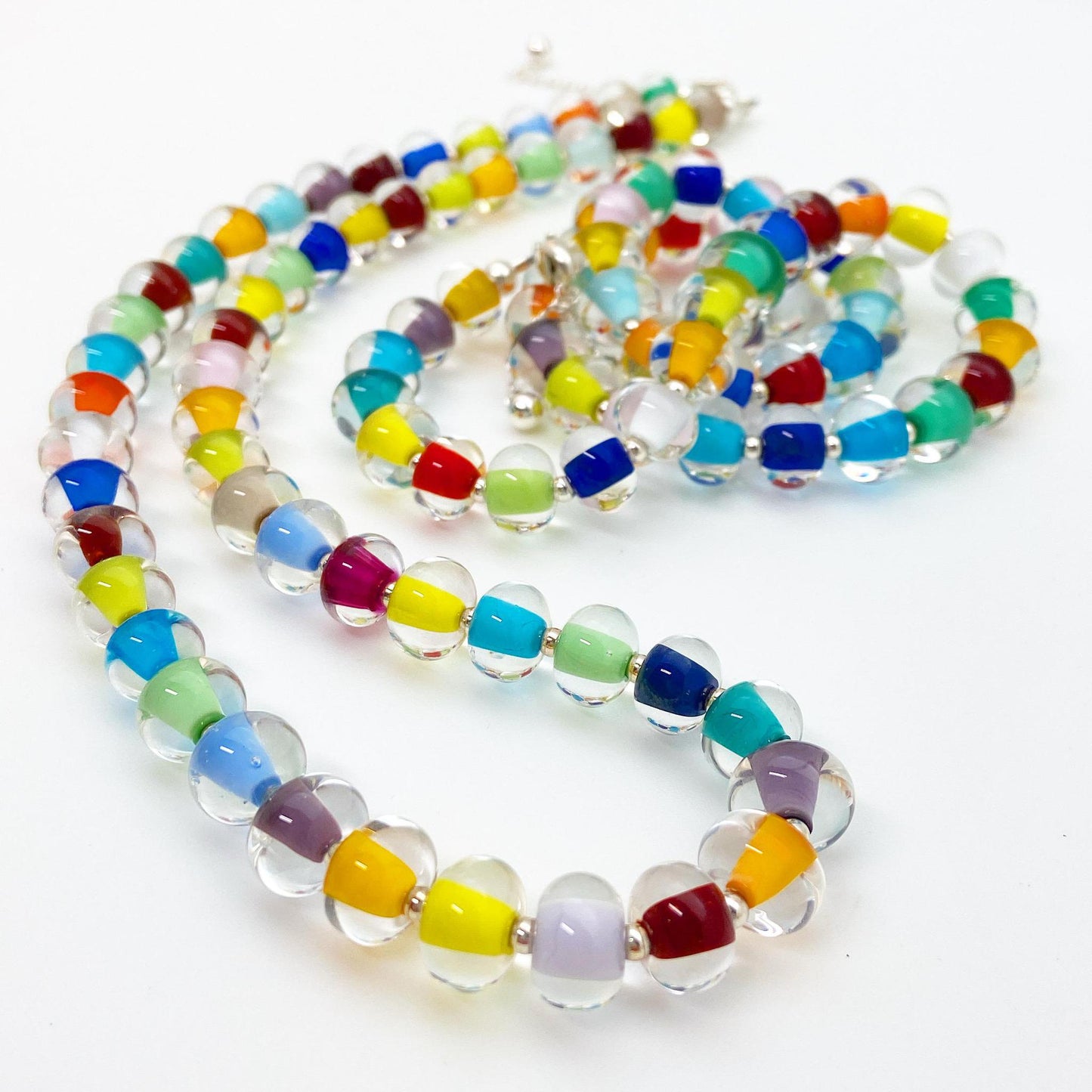 Necklace - Rainbow Glass "Pearl"