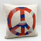 Pillow - Peace - Hooked Wool