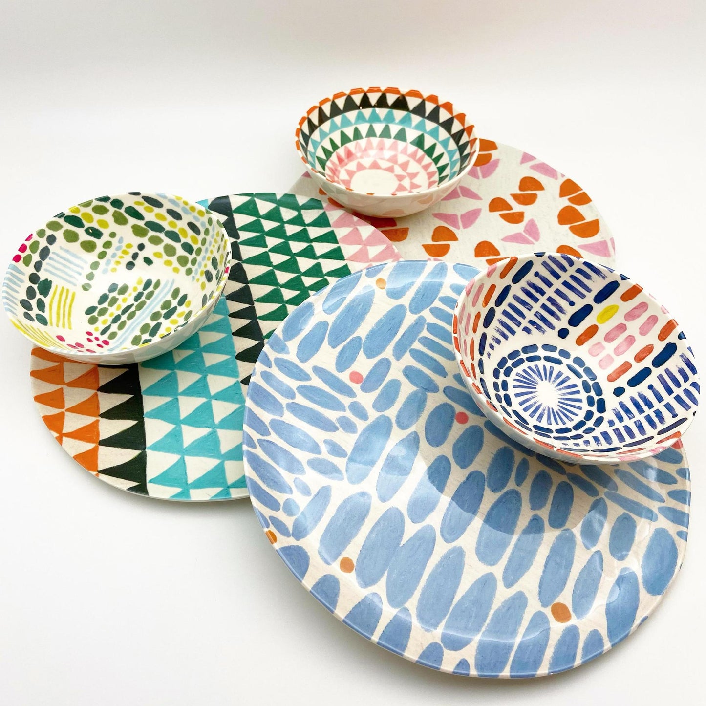 Plate - Melamine - Bold Graphic Patterns