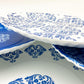 Plate - Melamine "Paper Plate" - White with Blue Tiles