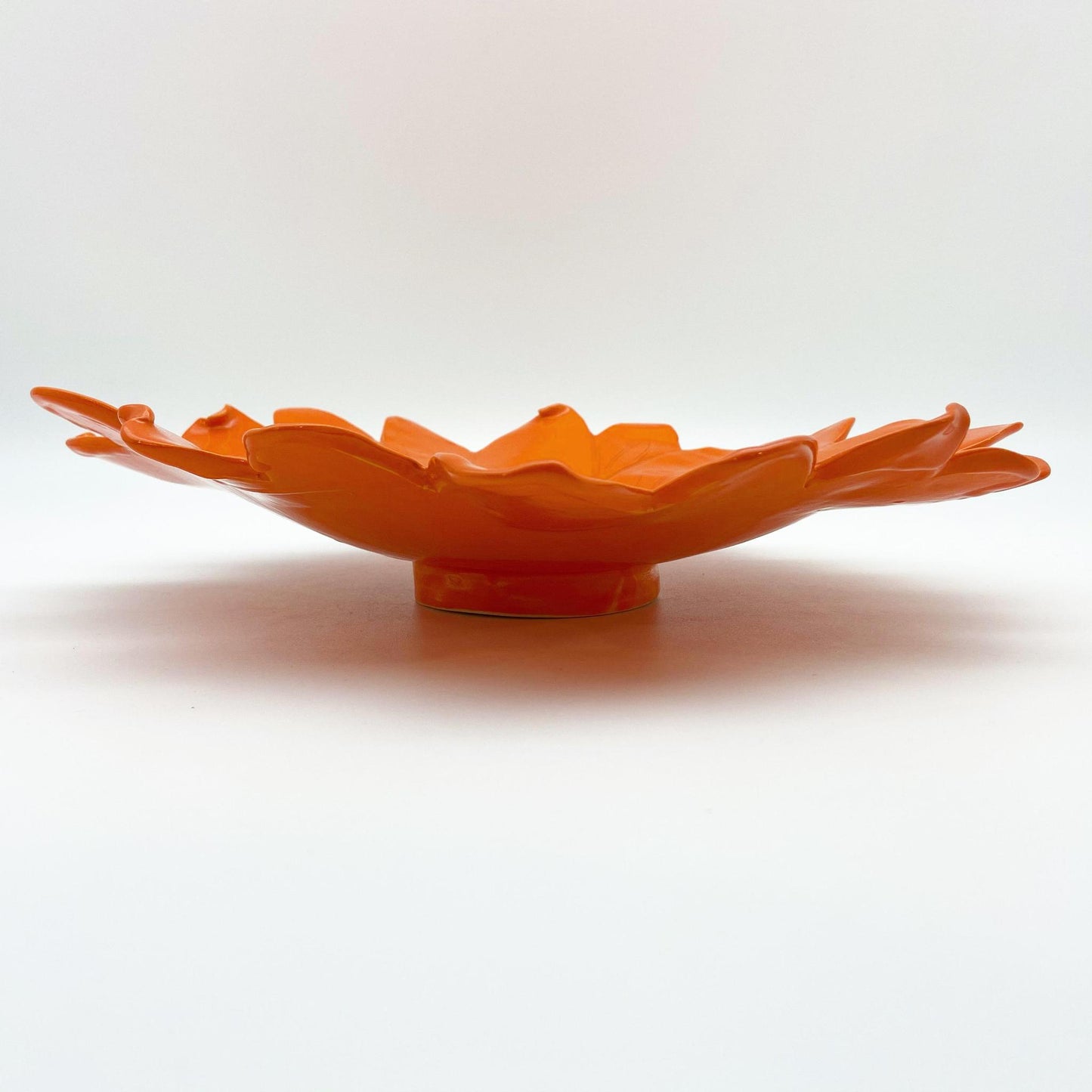 Ceramic Wall Art - Orange Flower - Medium