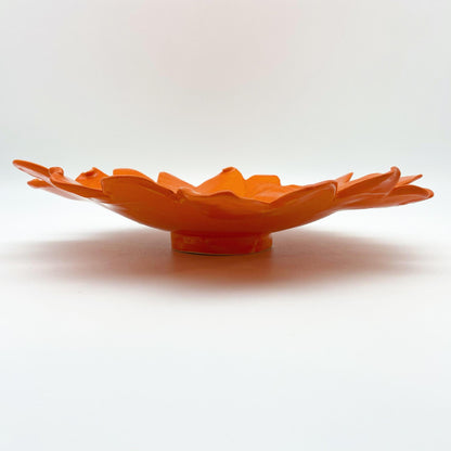 Ceramic Wall Art - Orange Flower - Medium