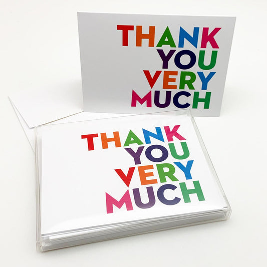 Card Set - "Thank You Very Much" - Pack of 10 - Printed