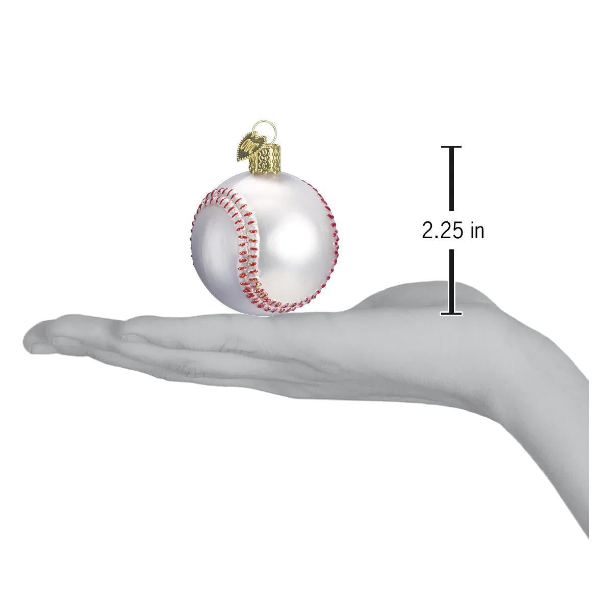 Ornament - Blown Glass - Baseball