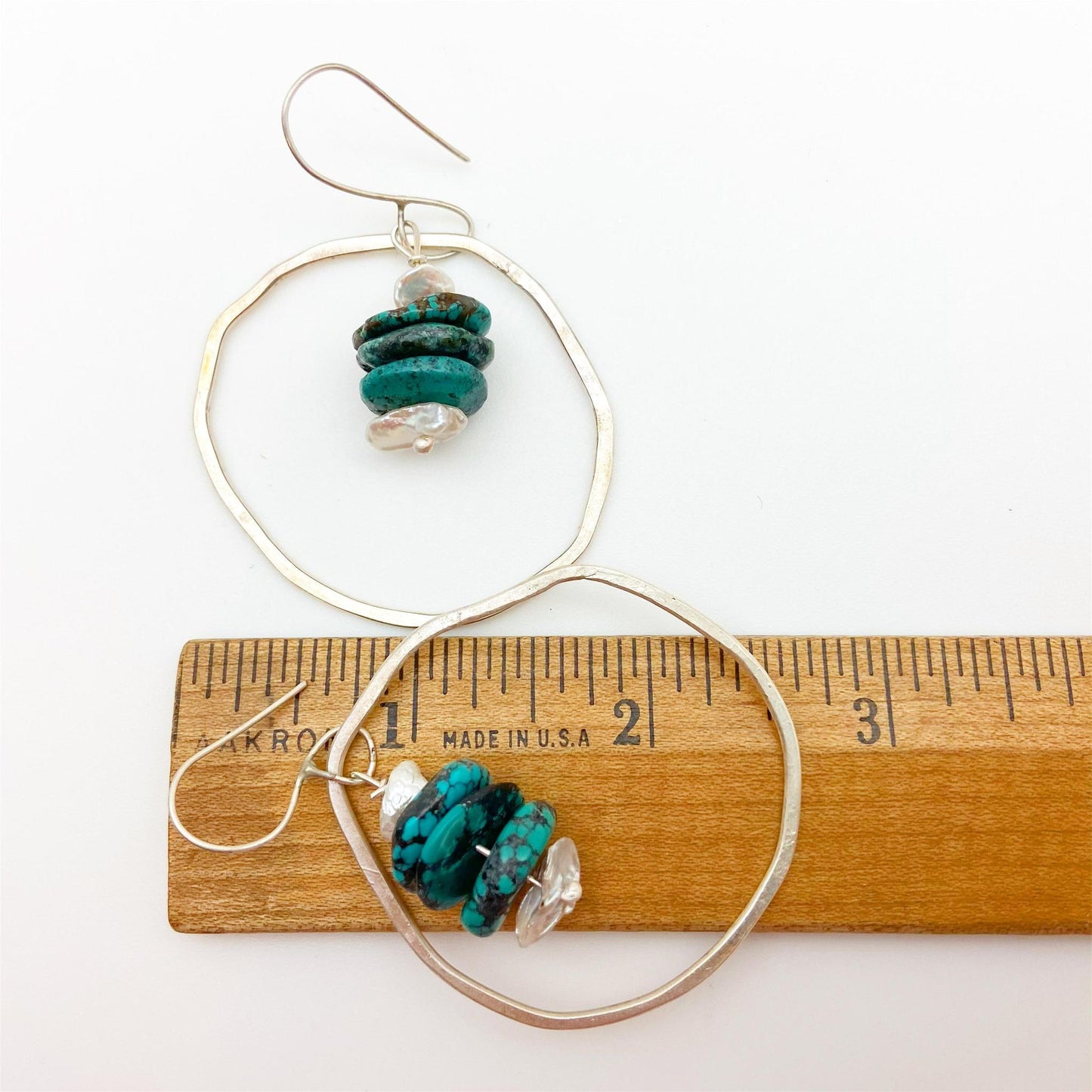 Sterling Earrings - Handmade with Stones - Mixed Media