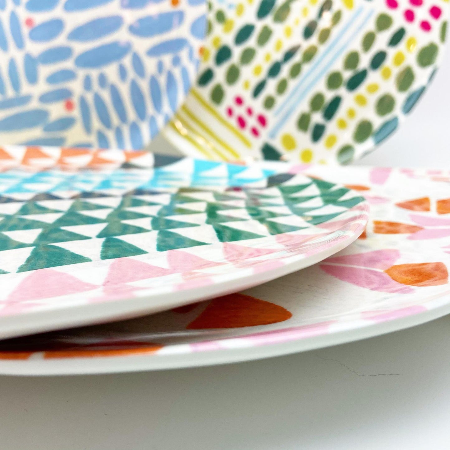 Plate - Melamine - Bold Graphic Patterns