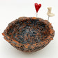 Sculpture - Nest with Bird and Heart - Ceramic