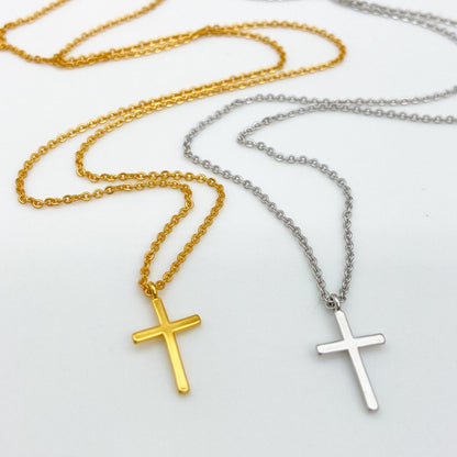 Necklace - Sterling Cross on Sterling Chain